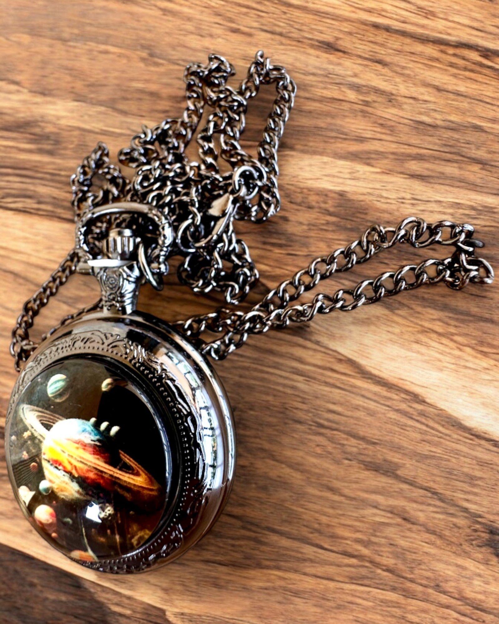 Orologio da tasca spaziale "Segreto Galattico", personalizzazione con incisione per regalo
