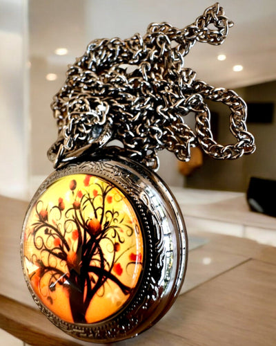 Montre de Poche "Arbre de Vie" avec Possibilité de Gravure pour cadeau