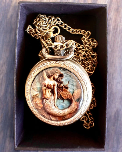 Montre de poche "Syrena Tajemnic", possibilité de personnalisation avec gravure pour cadeau