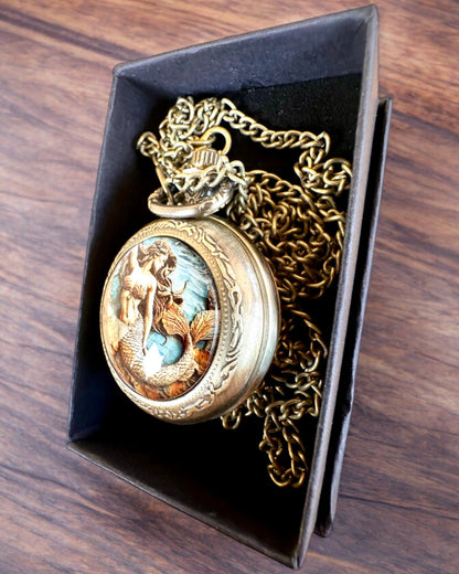Montre de poche "Syrena Tajemnic", possibilité de personnalisation avec gravure pour cadeau