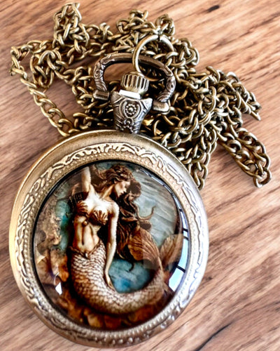 Montre de poche "Syrena Tajemnic", possibilité de personnalisation avec gravure pour cadeau