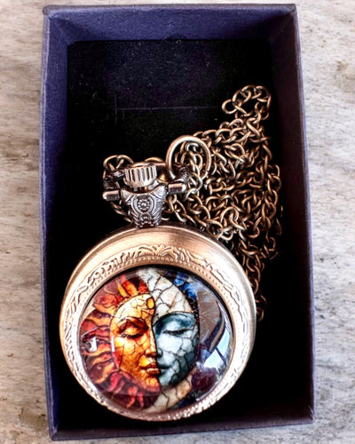 Montre de poche élégante "Słoneczna Luminacja" avec option de gravure pour cadeau