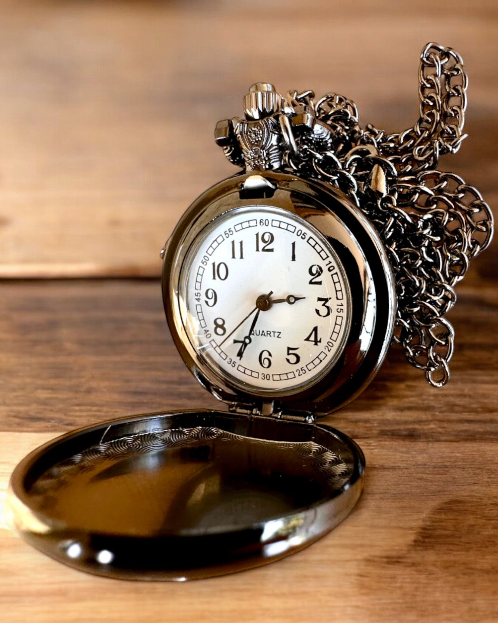 Orologio da Tasca 'Bacio dei Corvi' con Incisione – personalizzazione con incisione per regalo