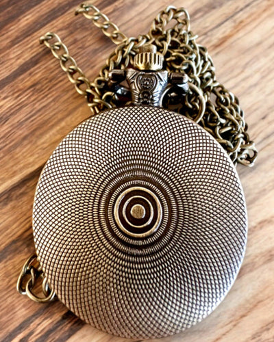 Montre de Poche Rétro "Style Motocycliste", possibilité de personnalisation avec gravure pour cadeau