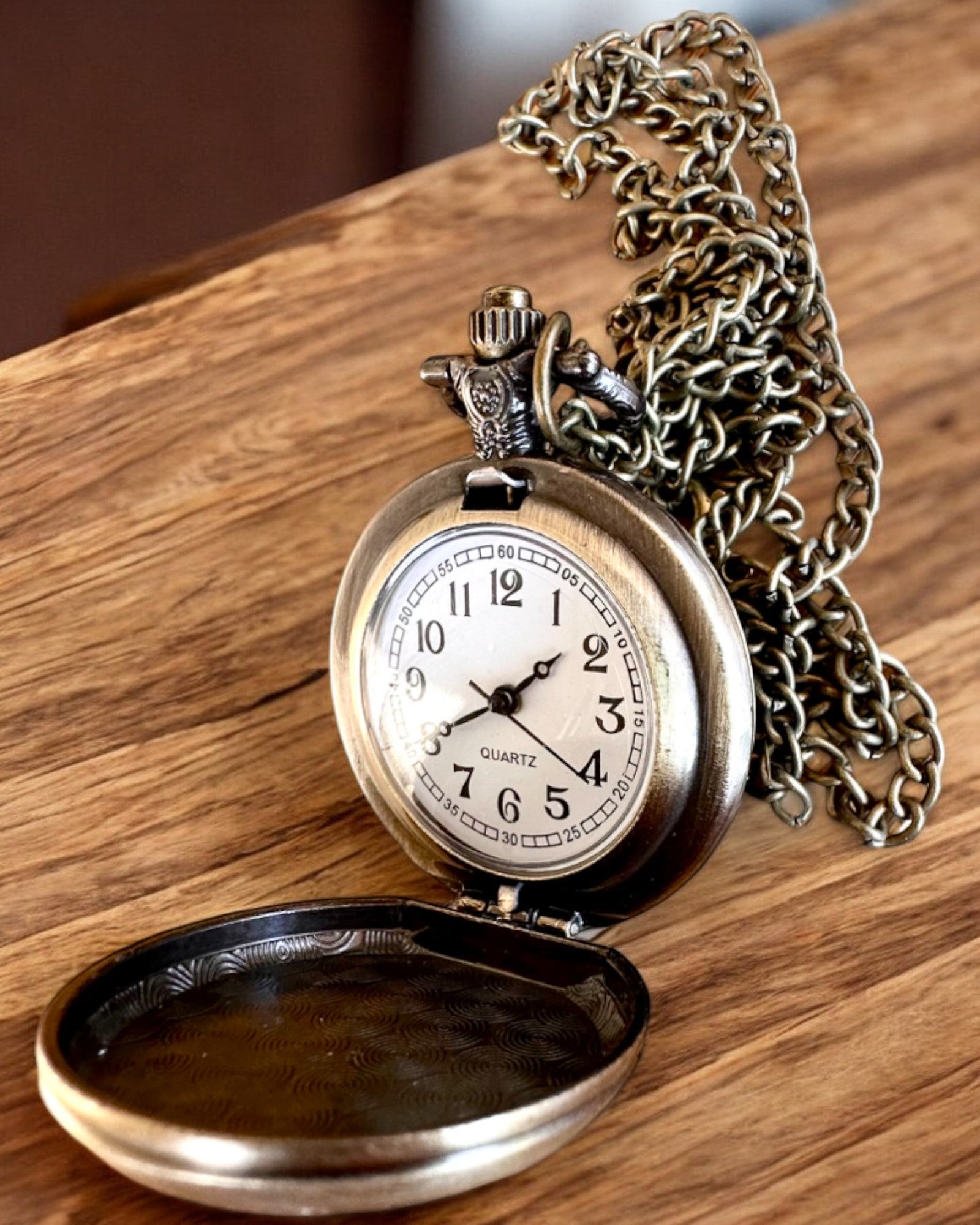 Orologio da Tasca Retrò "Stile Motociclista", possibilità di personalizzazione con incisione per regalo