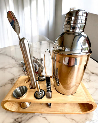 Ensemble de barman "MixMaster Pro", possibilité de personnalisation avec gravure pour cadeau