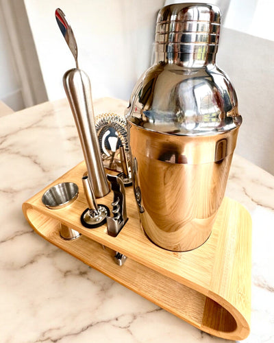 Ensemble de barman "MixMaster Pro", possibilité de personnalisation avec gravure pour cadeau