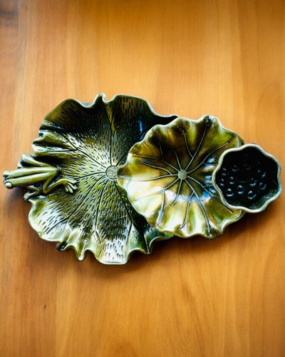 Eleganter Metallhalter für Räucherstäbchen Lotusblatt - 4 Varianten zur Auswahl, Möglichkeit der Personalisierung mit Gravur als Geschenk