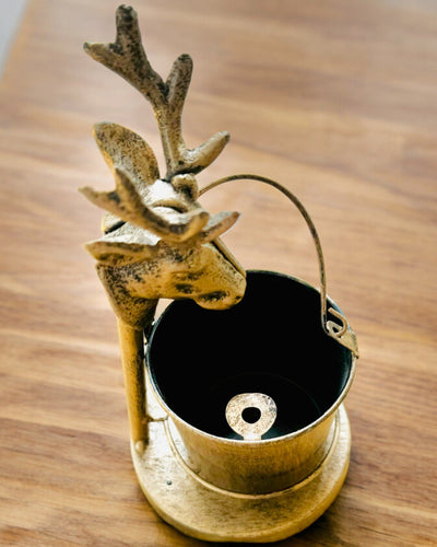 "Rustic Charm" Stile Posacenere in Metallo, altezza 19-23 cm, 8 varianti disponibili, incisione su richiesta