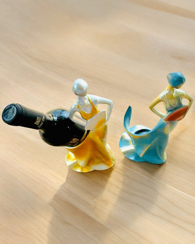 Élégant Porte-Bouteille - Statue de Dame - personnalisation par gravure, 2 variantes au choix