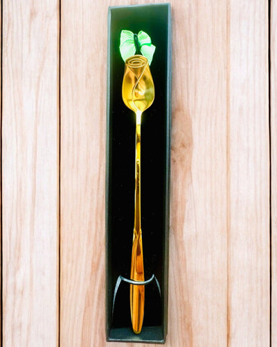 Cuillère Personnalisée en Rose avec Option de Gravure pour Cadeau - 3 Variantes de Couleur au Choix