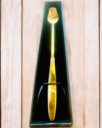 Cuillère Personnalisée en Rose avec Option de Gravure pour Cadeau - 3 Variantes de Couleur au Choix