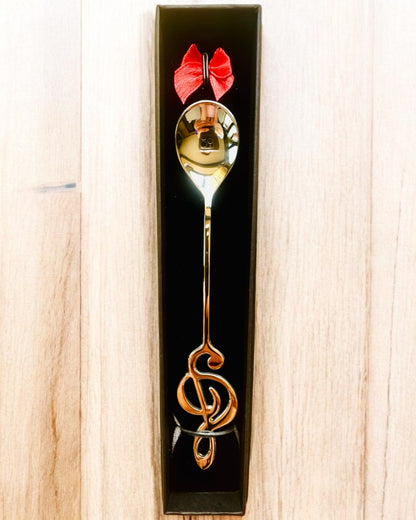 Cucchiaino Elegante con Chiave di Violino – Personalizzato per regalo, 2 varianti di colore a scelta