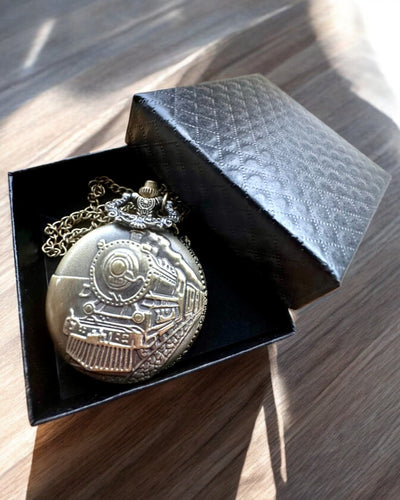 Orologio da Tasca Locomotiva del Tempo con incisione, come regalo, motivo treno