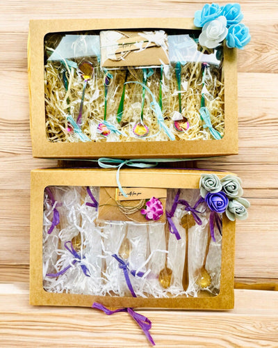 Ensemble de Cuillères "Rhapsodie Florale" - personnalisation par gravure pour cadeau, 2 variantes au choix