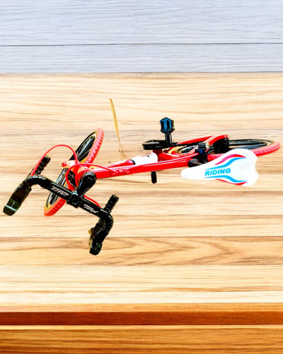 Miniature Metal Model Red Bicycle "SpeedMaster" personalized with engraving as a gift, 2 color variants