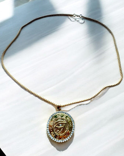 Amulette de Puissance "Œil de Râ", possibilité de personnalisation avec gravure pour cadeau