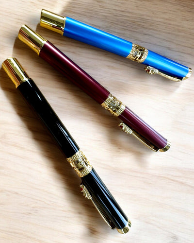 Elegant Dragon Pen, 3 color variants, personalization with engraving available for a gift