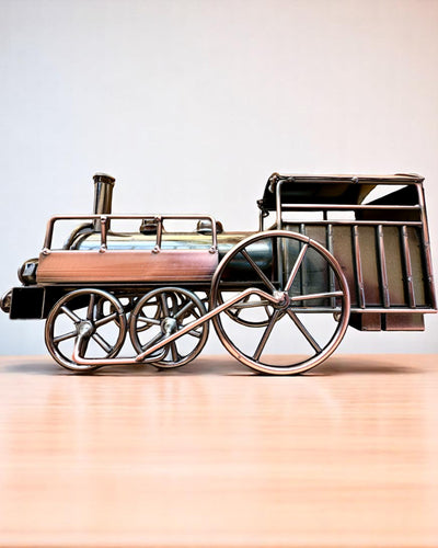 Iron Locomotive "Retro Express" – decoration, model, handmade with engraving option for a gift