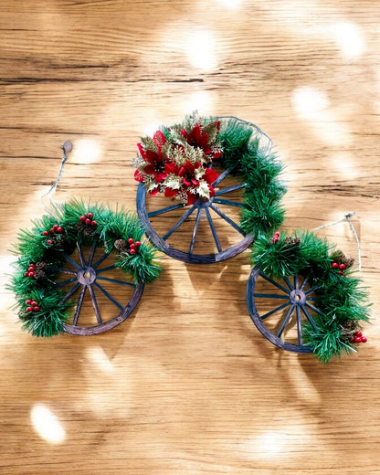 Decorative Set of 3 x Holiday Rings "Merry Star" - personalization with engraving available for a gift