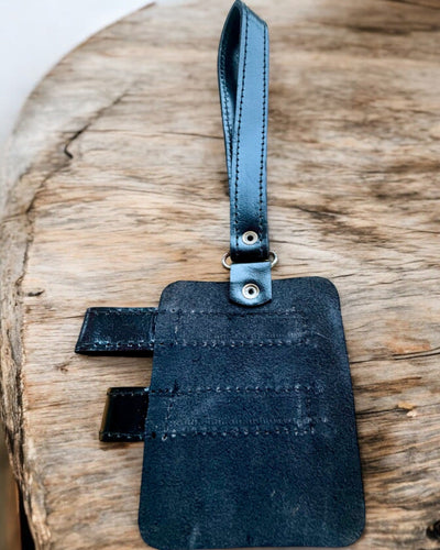 Housse Panthère Noire pour Canne avec Option de Gravure - Fait Main en Cuir Naturel