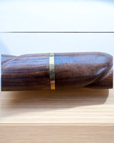 Wolfwächter Handgeschnitzter Gehstock, aus Holz, mit Möglichkeit zur Gravurpersonalisierung