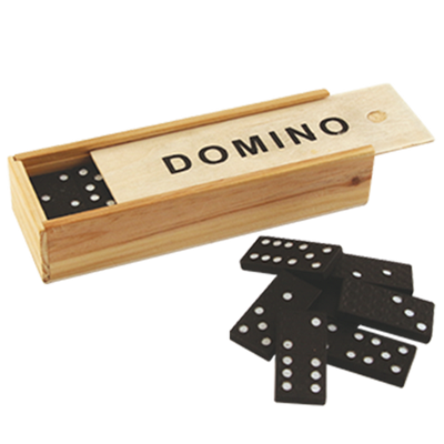 Domino in einer Holzschachtel - 1096116