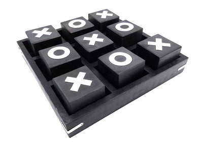 Großes hölzernes Tic-Tac-Toe 24x24cm - Elegantes Strategiespiel - G1079/B