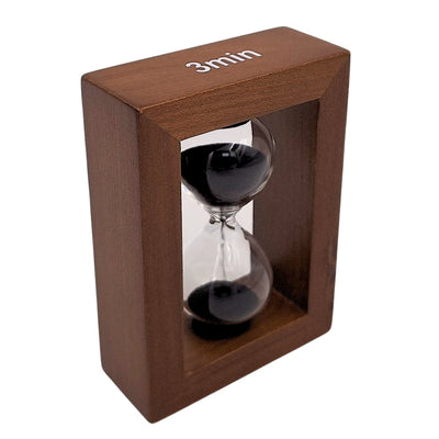 3-Minuten-Sanduhr im Holzrahmen - elegante Dekoration – M123
