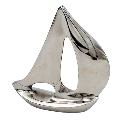 Yacht en aluminium argenté élégant 12,5 cm avec possibilité de gravure