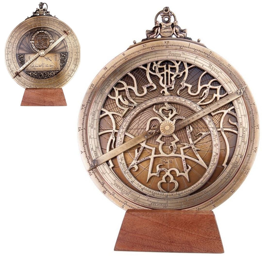 Großes europäisches Astrolabium - Durchmesser 20 cm - Premium-Geschenk für Astronomen oder Segler - H35
