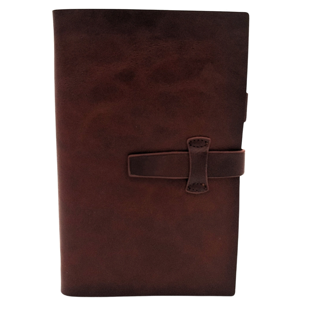 Elegante taccuino in pelle A6 retrò vintage con chiusura – Diario – EE3