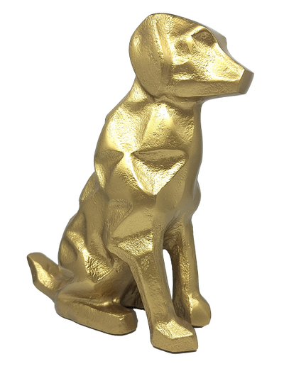 Goldene Dekofigur Hund - DOG2
