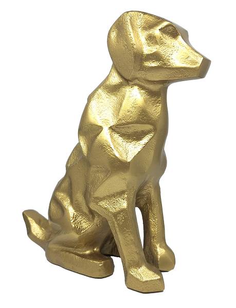 Goldene Dekofigur Hund - DOG2