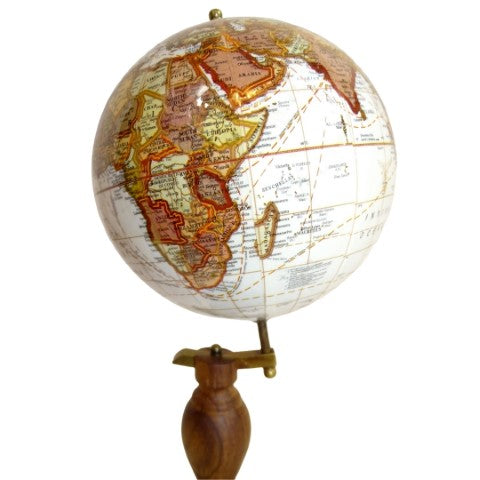Elegante mappamondo decorativo su base in legno - World GLB-0096B
