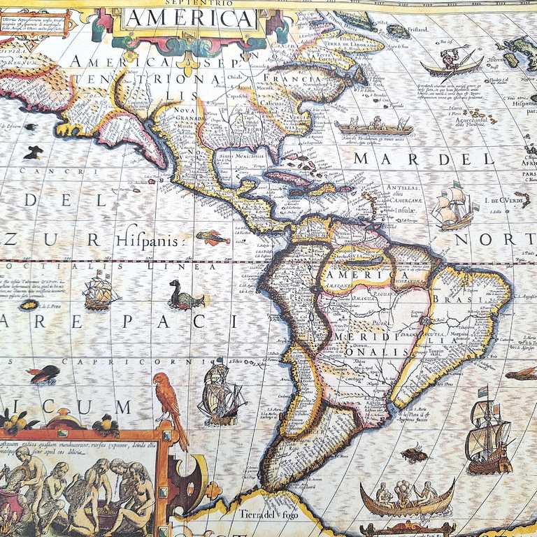 Mappa dell'America 1628r. - J. Hondius Reprint - M1628