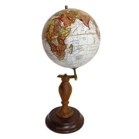 Elegante mappamondo decorativo su base in legno - World GLB-0096B