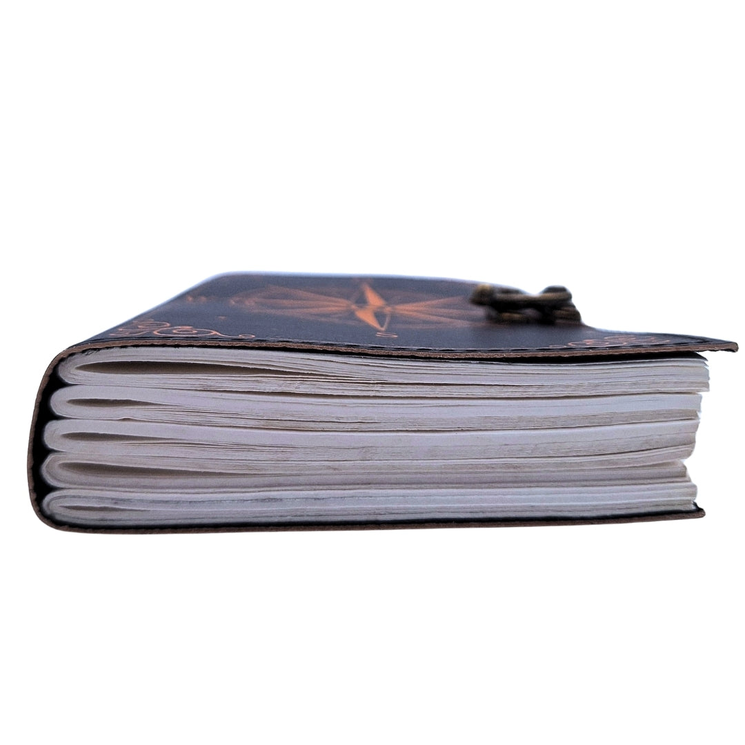 Carnet en cuir Rose des vents rétro – Cadeau pour navigateur - AH09