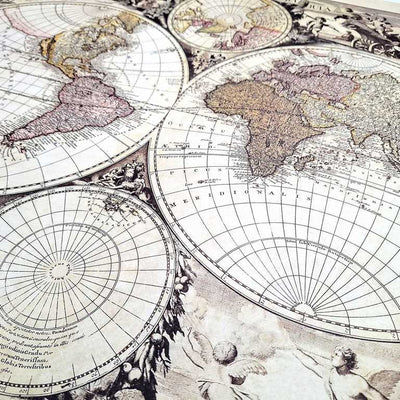 Carte du monde 1686 - G. Valck reprint - M1686 – Cadeau pour historien