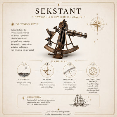 Sestante in ottone in scatola di legno – Replica - NC1517