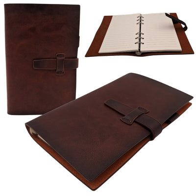 Elegante taccuino in pelle A6 retrò vintage con chiusura – Diario – EE3
