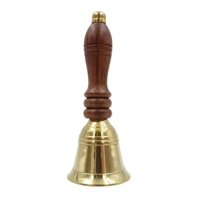 Brass Retro Hand Bell with Wooden Handle