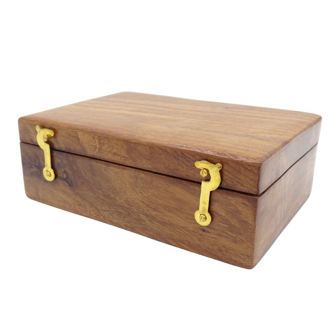 Ensemble de 6 verres métalliques avec ancre dans un coffret en bois - idéal comme cadeau avec possibilité de gravure personnalisée - laiton doré, capacité 50 ml, design élégant pour amateurs de marine