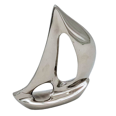 Yacht en aluminium argenté élégant 12,5 cm avec possibilité de gravure