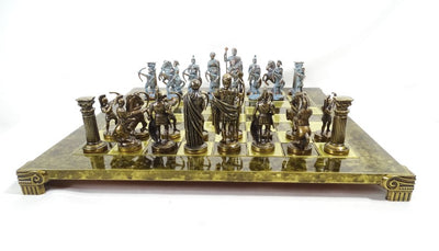 Large Brass Chess Set Archers 44x44cm - Luxury Gift - S10BBRO
