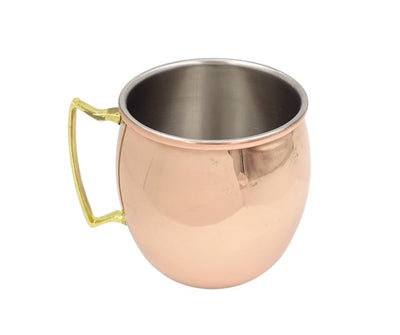 Kupferbecher aus Edelstahl 304 - Fassungsvermögen 500ml mit Kupferschicht überzogen - MM7012