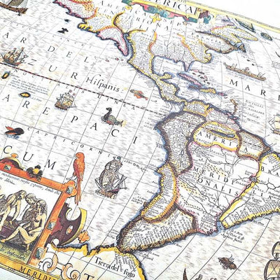 Mappa dell'America 1628r. - J. Hondius Reprint - M1628