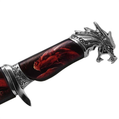 Dekorativer Stahldolch - Drachengriff - SW-189