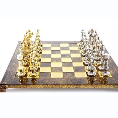 Großes exklusives Schachspiel – 36x36 cm – Gold-silbern - Renaissance S9BRGS