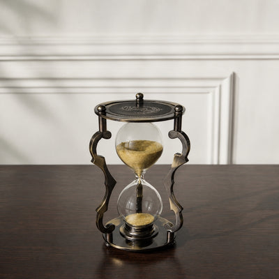 Elegante clessidra decorativa in ottone 5 min - NC2677